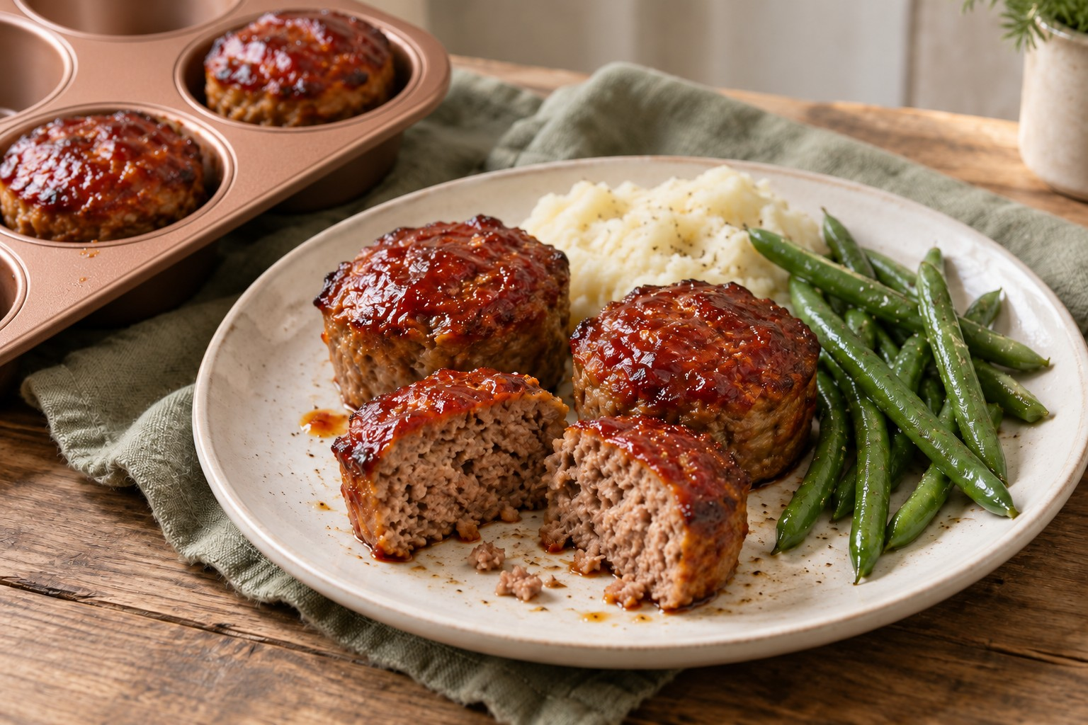 Thermomix Mini Meatloaves with Sweet Tomato Glaze
